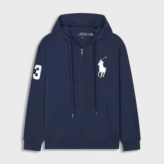 Ralph Lauren Big Rider Zip-Up Hoodie Blue