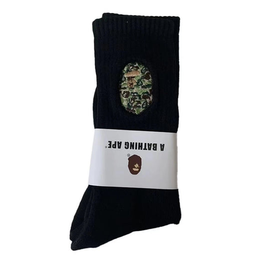 A Bathing Ape Socks Black (Camo)