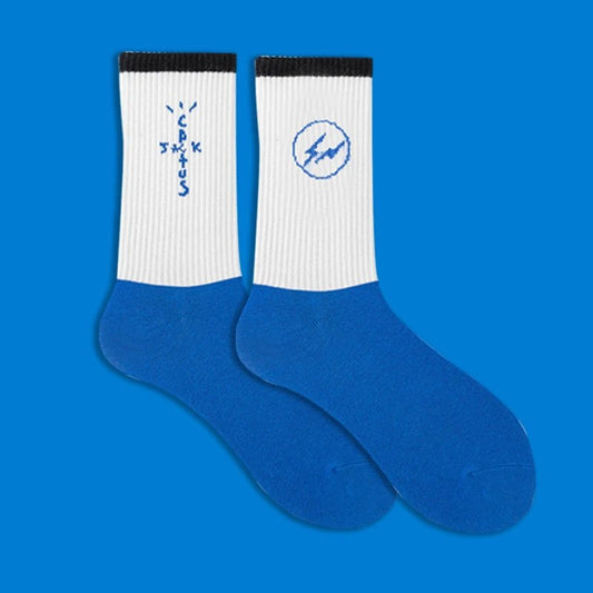 Cactus Jack Socks Blue & White