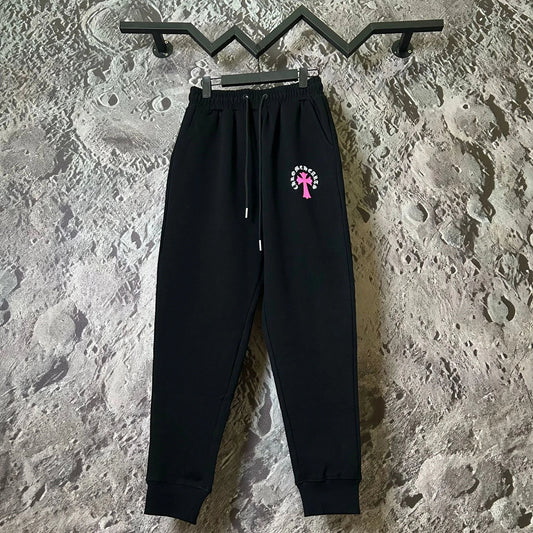 Chrome Hearts Pink Cross Jogger Black