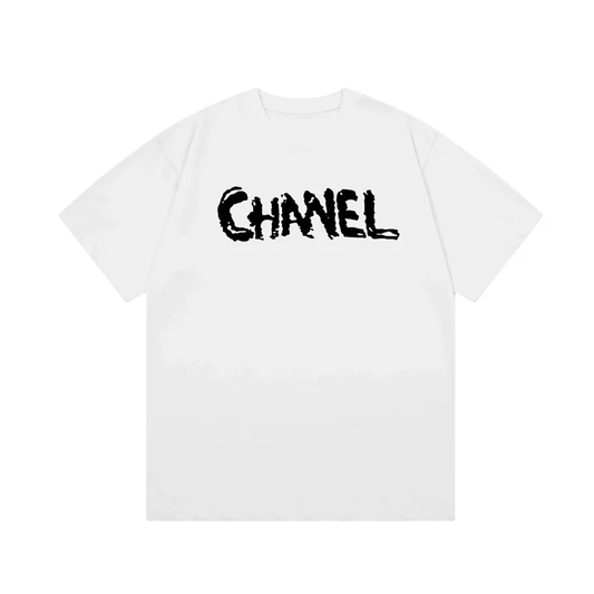 Chanel drawn font T-shirt White