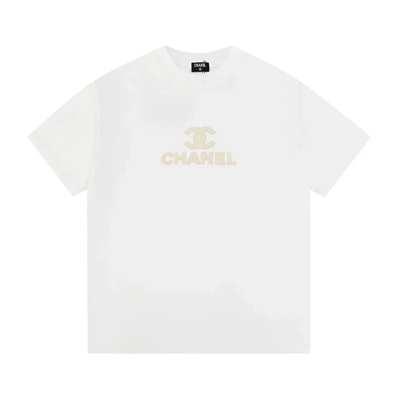 Chanel Creme Print T-shirt White
