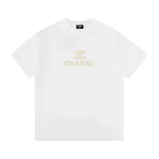 Chanel Creme Print T-shirt White