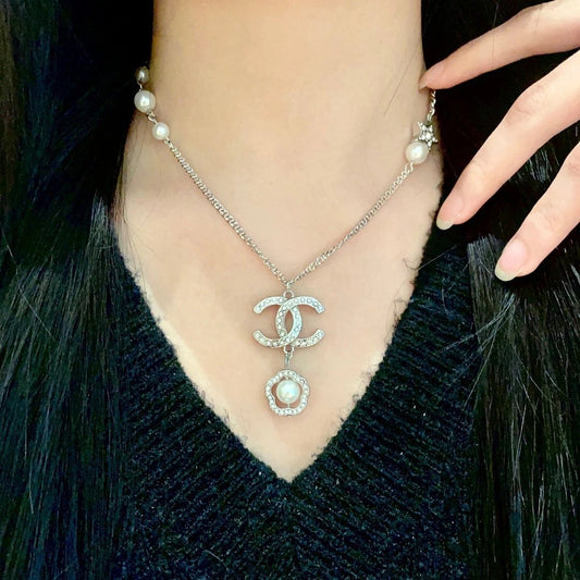 Chanel Coco Necklace Silver