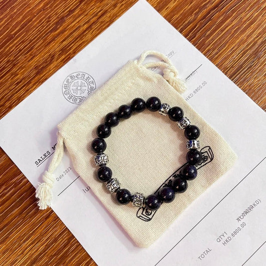 Chrome Hearts Vintage Pearl braclet Black