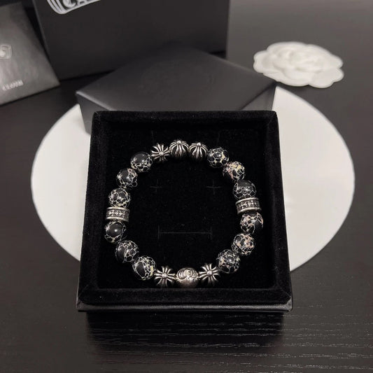 Chrome Hearts Vintage Pearl braclet Grey