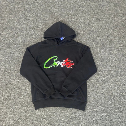 Corteiz Italy Hoodie Black