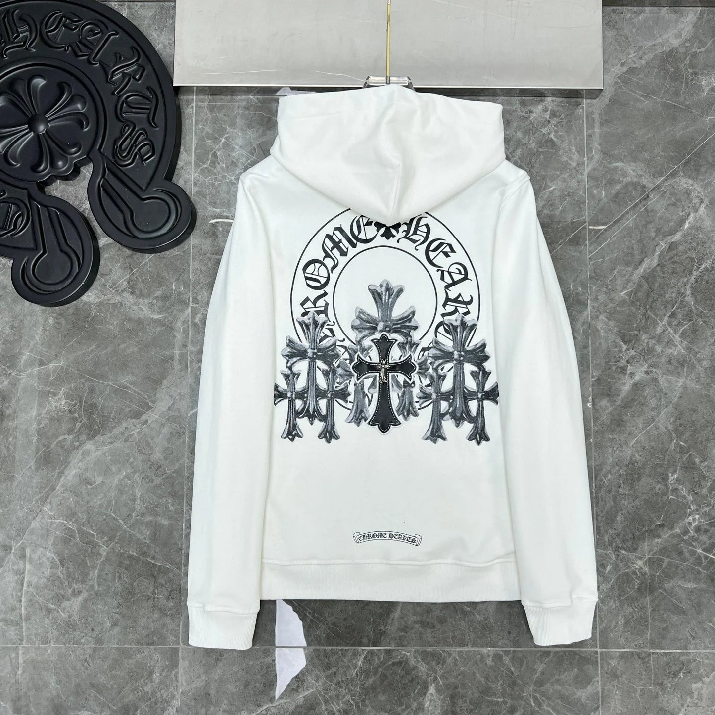 Chrome Hearts Multi Cross Hoodie White