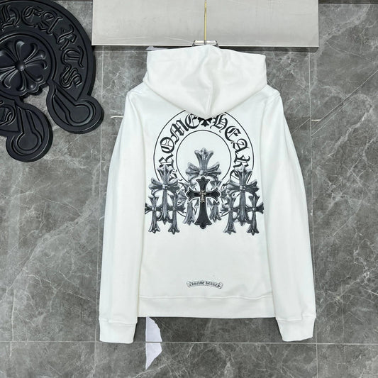 Chrome Hearts Multi Cross Hoodie White