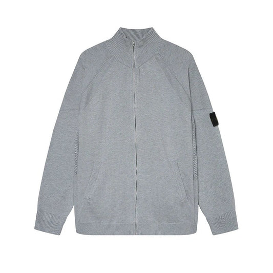 Stone Island Zip-Up Sweater Grey