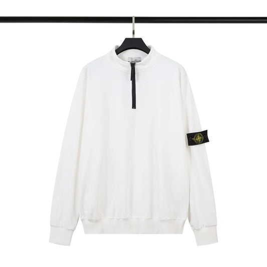 Stone Island Half-Zip Sweater White