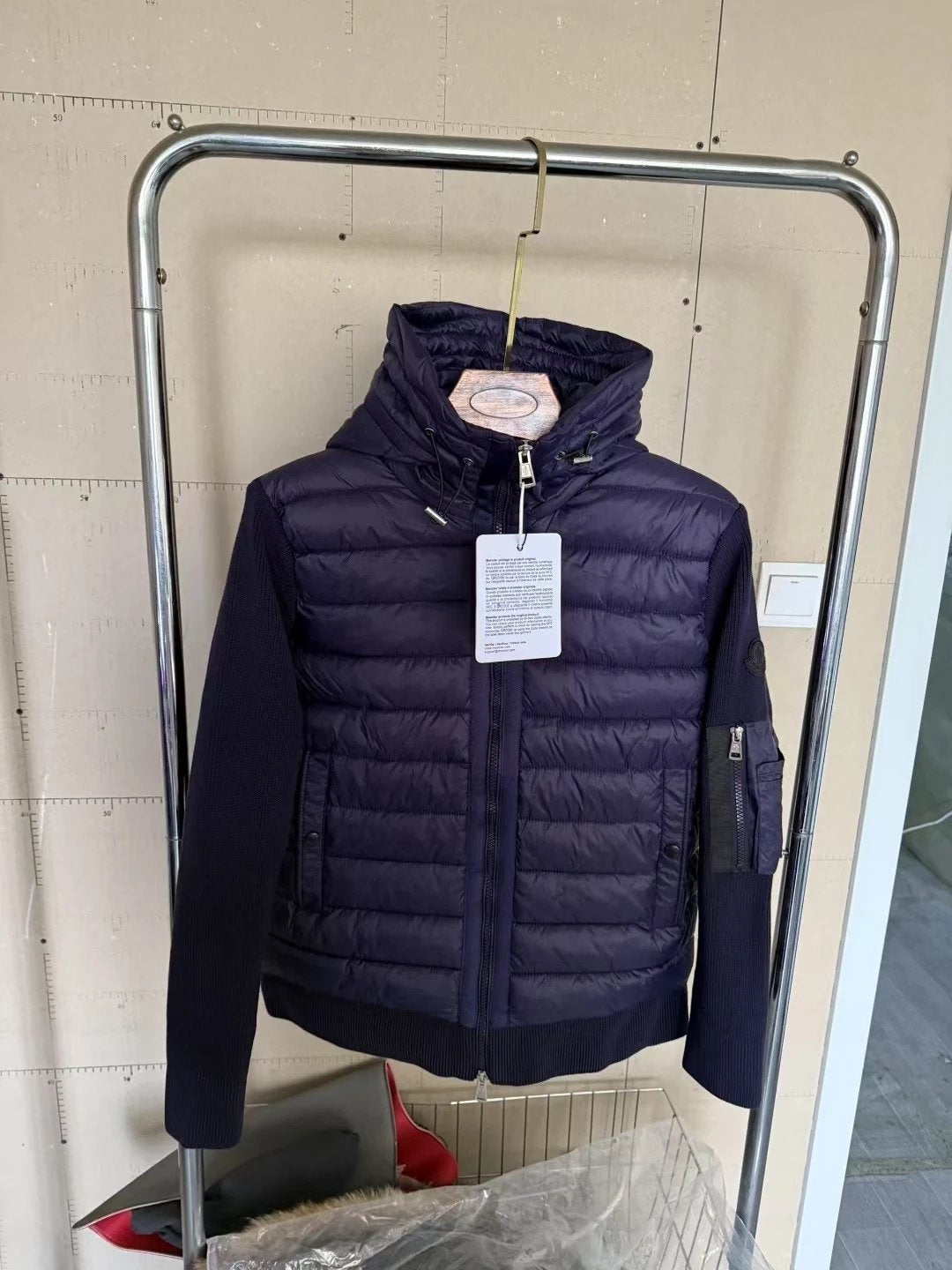 Moncler Hooded Cardigan Blue