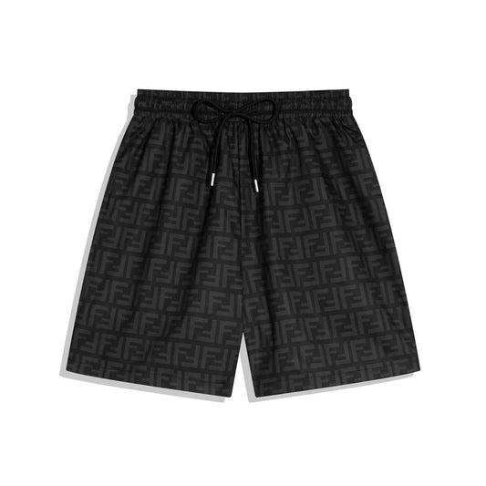 Fendi All over Print Shorts Black