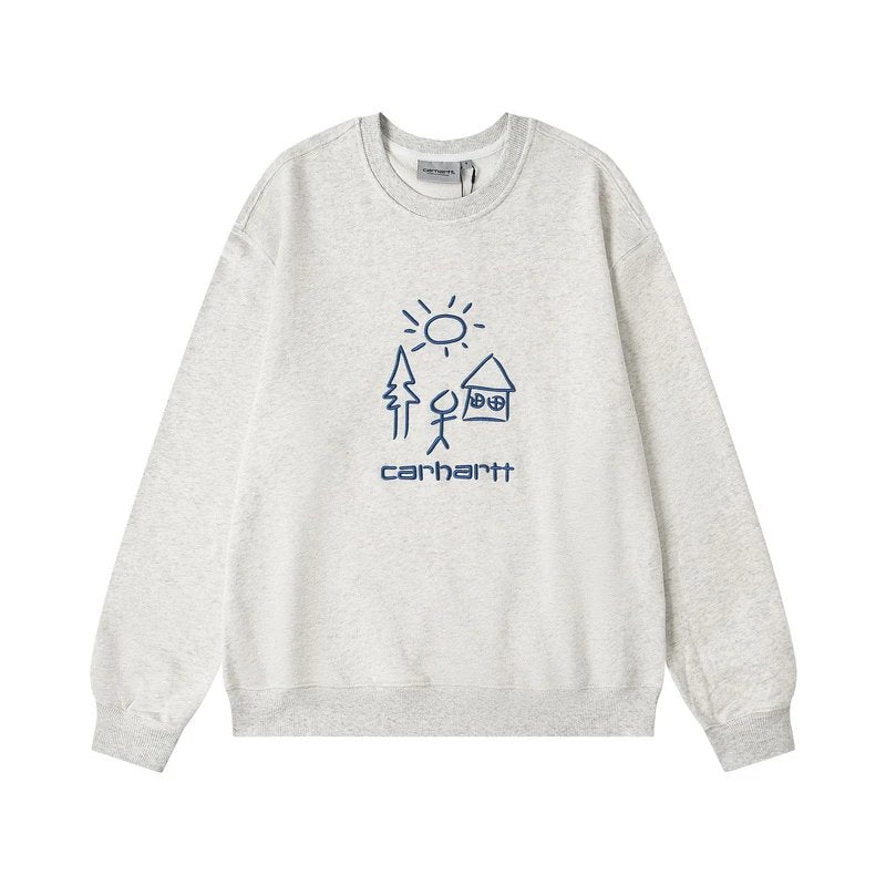 Carhartt drawn icon Sweater White