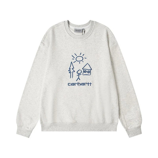 Carhartt drawn icon Sweater White