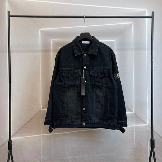 Stone Island Denim Jacket Deep Black