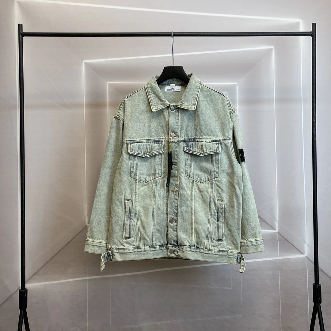 Stone Island Denim Jacket Grey