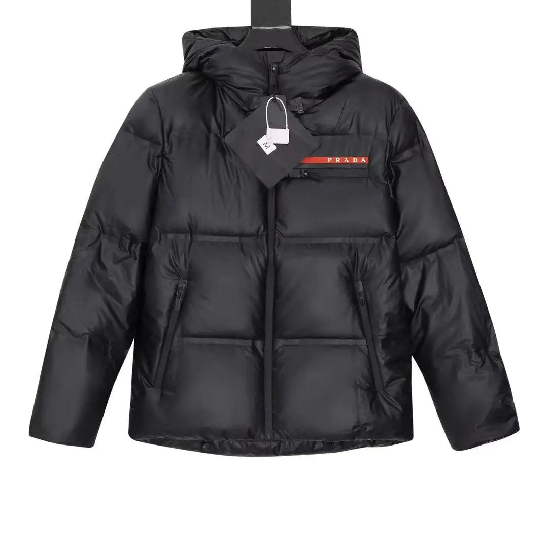 Prada Re-Nylon Down Puffer Jacket Black