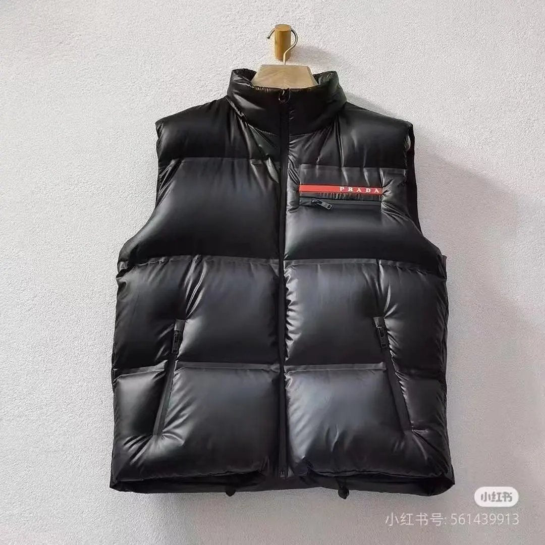 Prada Re-Nylon Down Puffer Vest Black