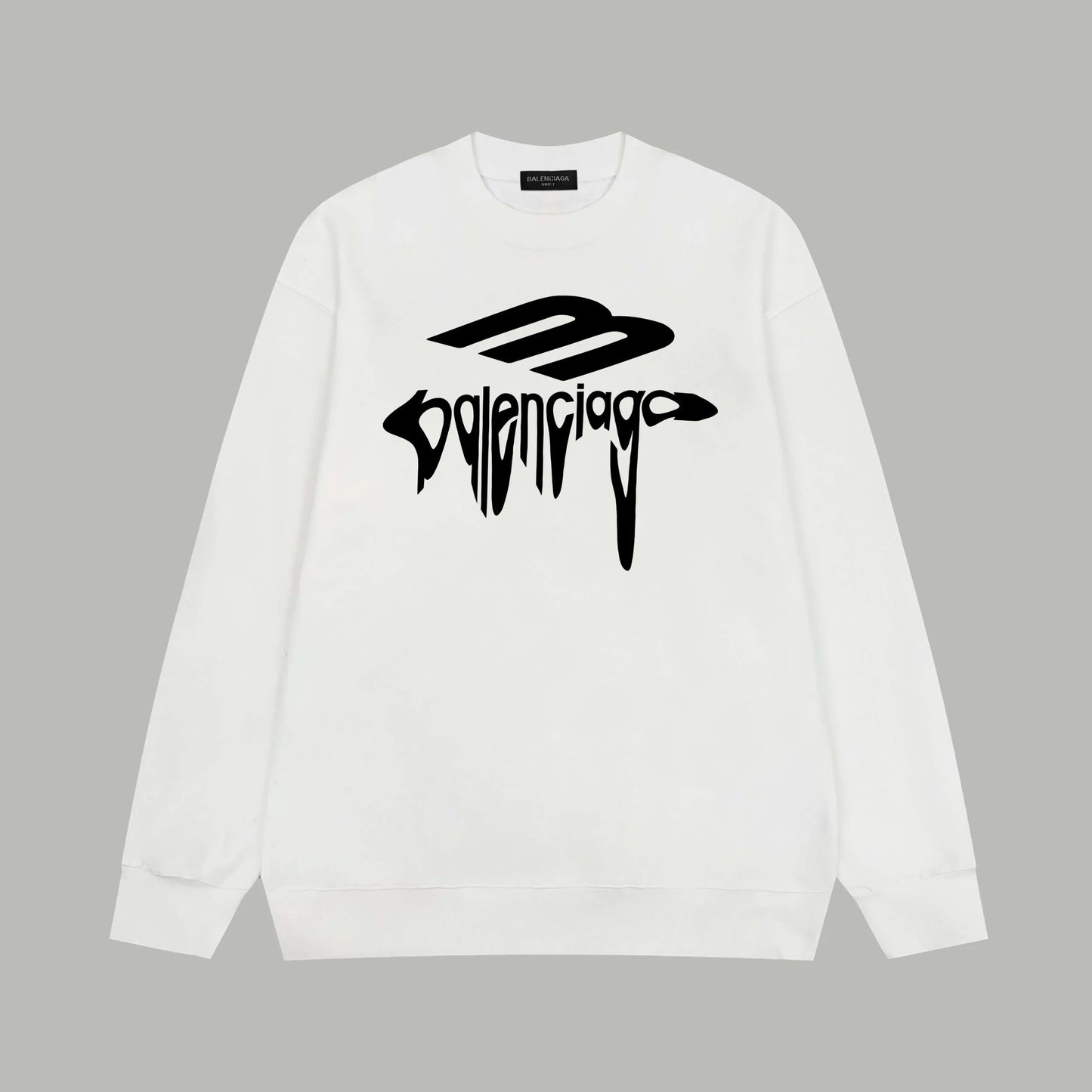 Balenciaga drippy font Sweater White