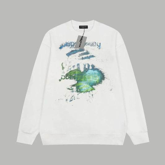 Balenciaga Polar Print Sweater White