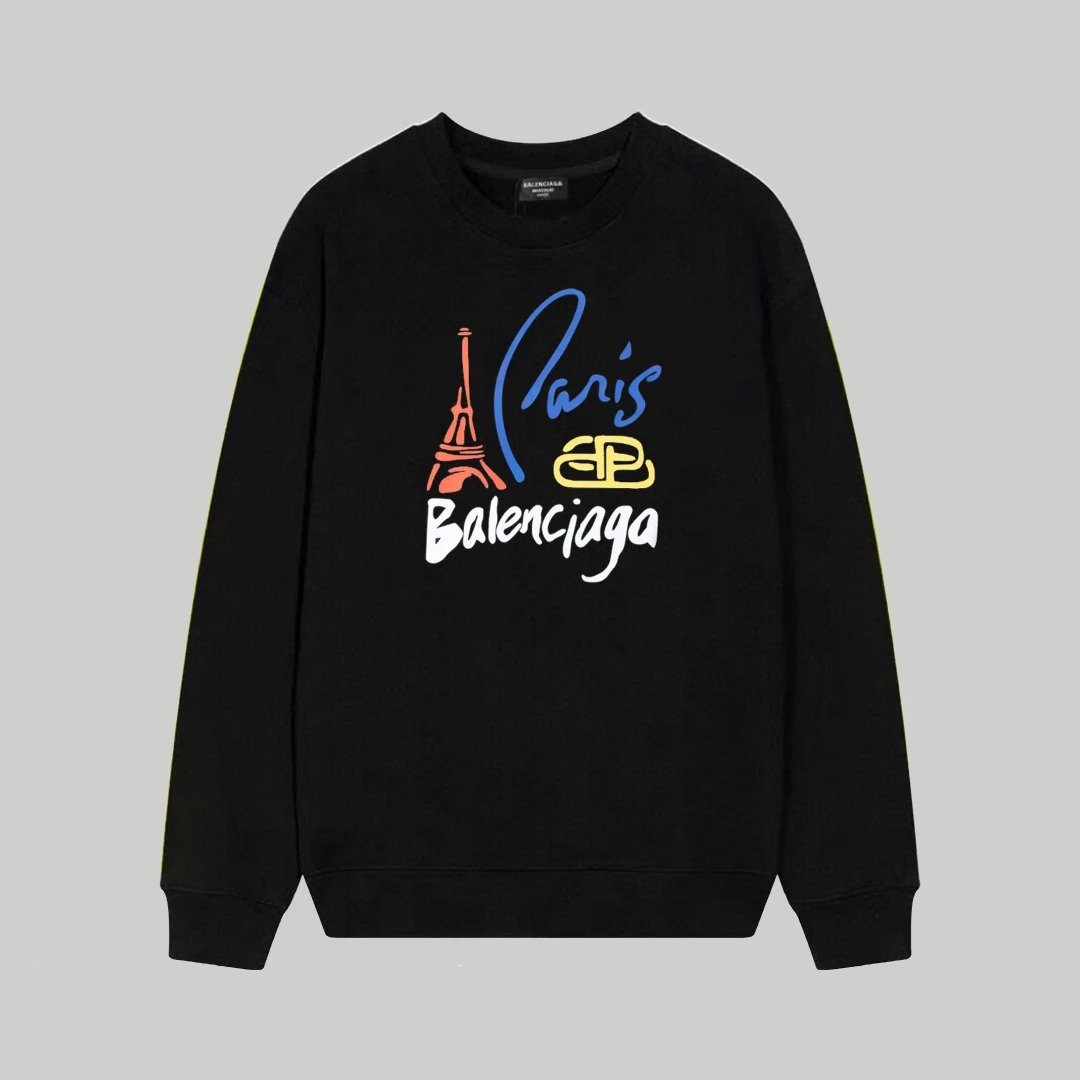 Balenciaga Paris Sweater Black