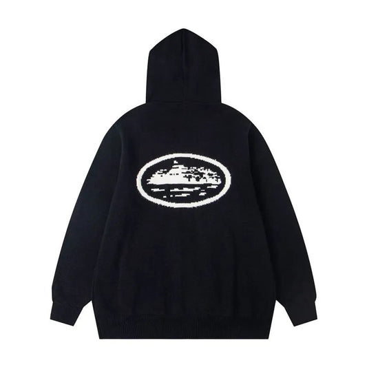 Corteiz Chestprint Hoodie Black