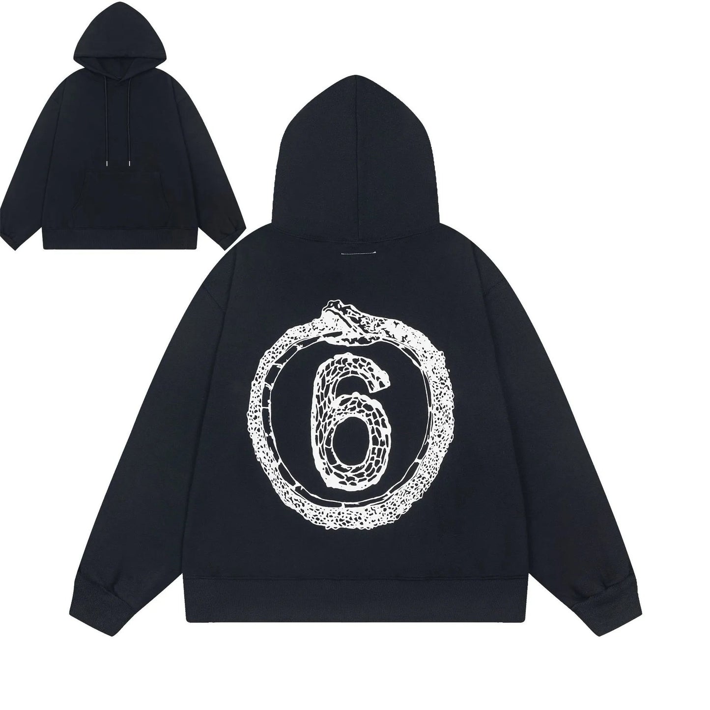 Maison Margiela Big 6 Hoodie Black