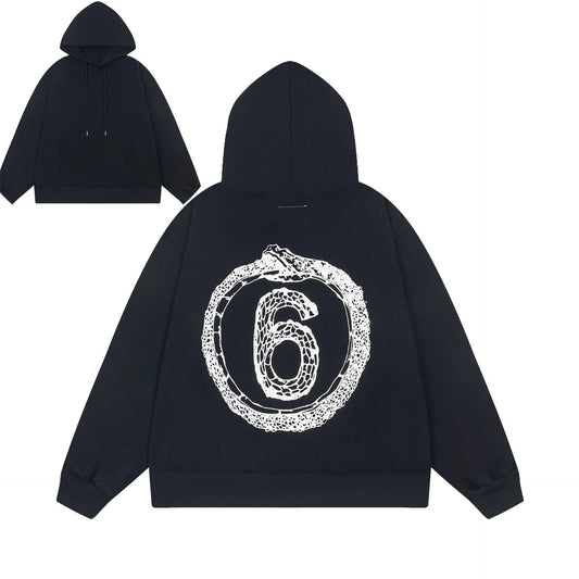 Maison Margiela Big 6 Hoodie Black