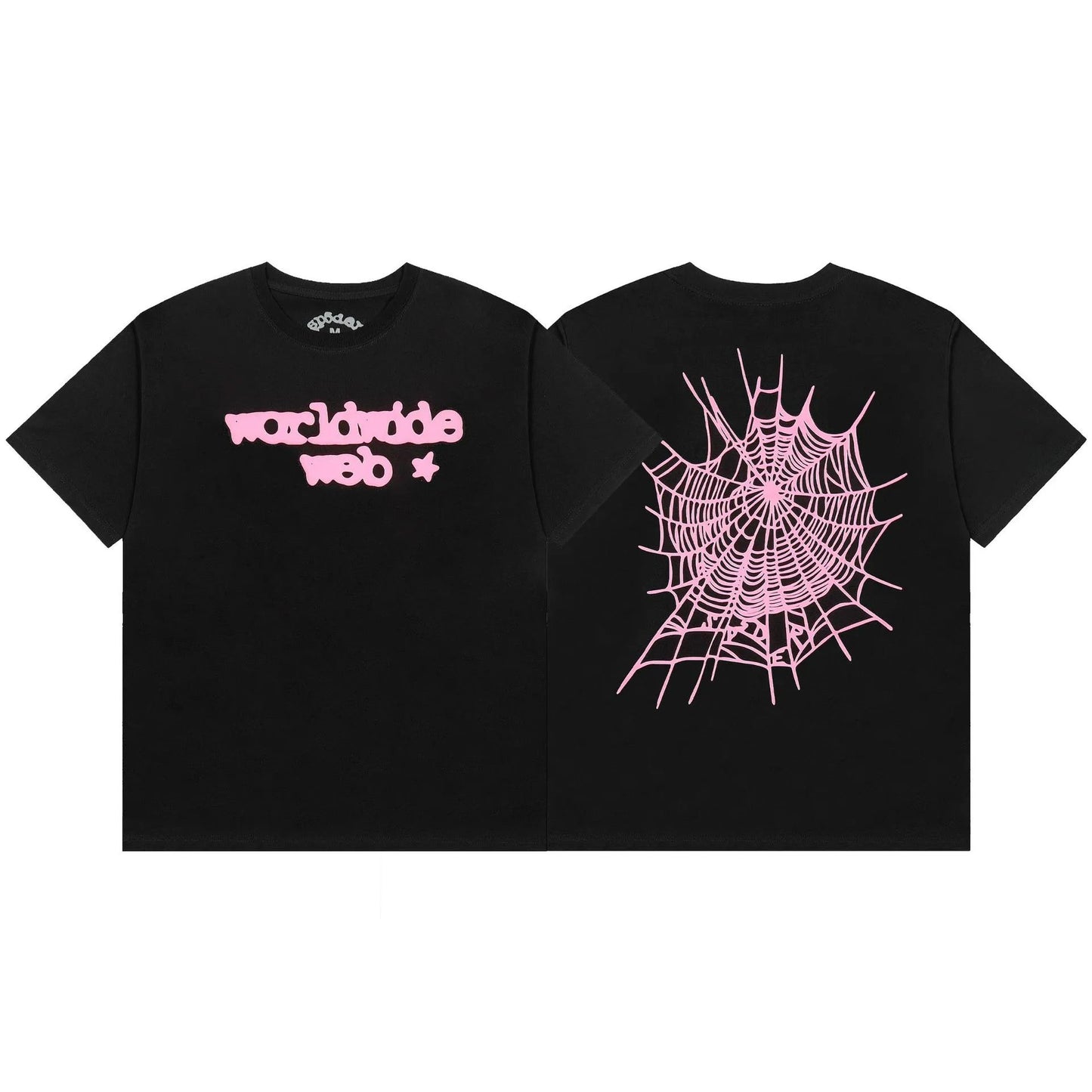 Spider Worldwide Web T-shirt Black Pink
