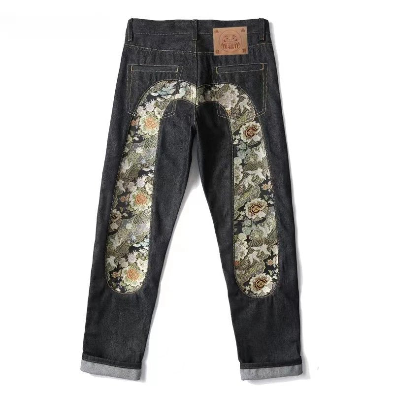 Evisu flower pattern Jeans