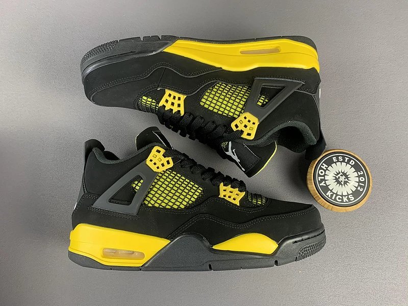 Jordan 4 Black Yellow