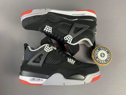 Jordan 4 Black Grey (Red Sole)