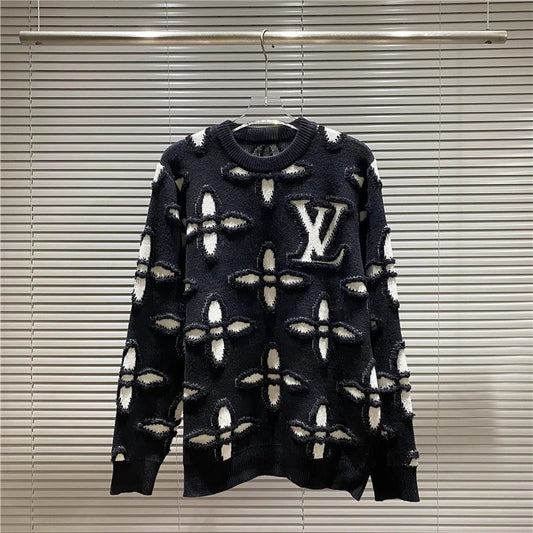 Louis Vuitton (LV) Monogram Knit Sweater Black