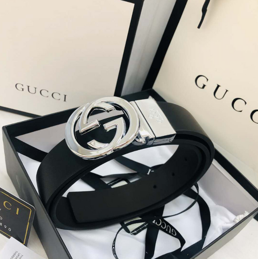 Gucci Belt (Big Silver) Black