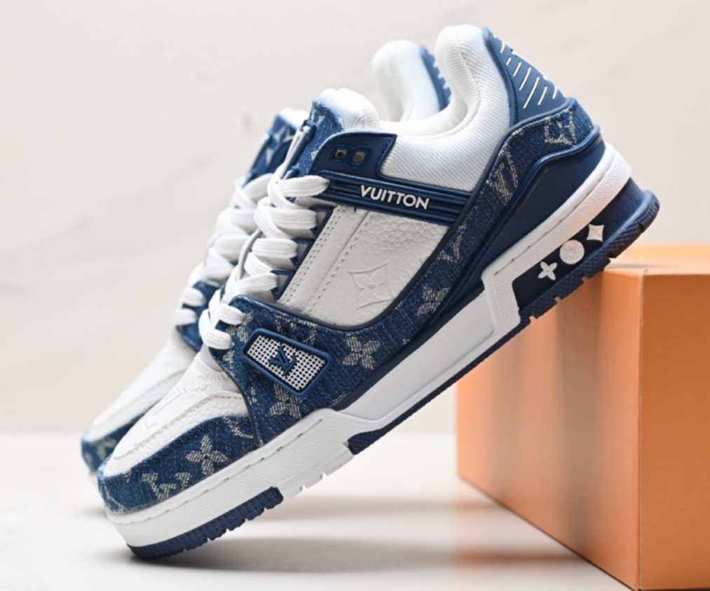 Louis Vuitton Trainer/Skate White Denim Blue