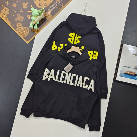 Balenciaga Sticky Font Hoodie Black