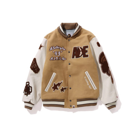 Bape College Jacket Apricot
