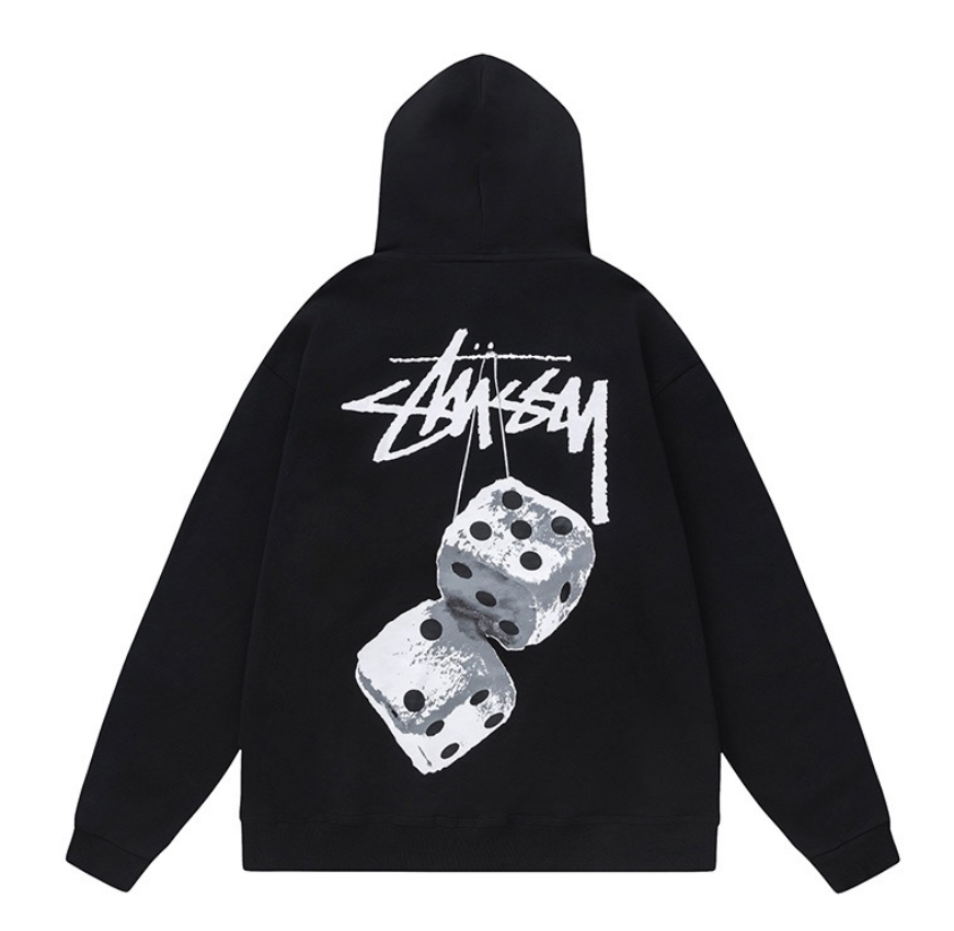 Stussy dices Hoodie Black