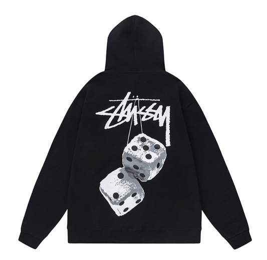 Stussy dices Hoodie Black