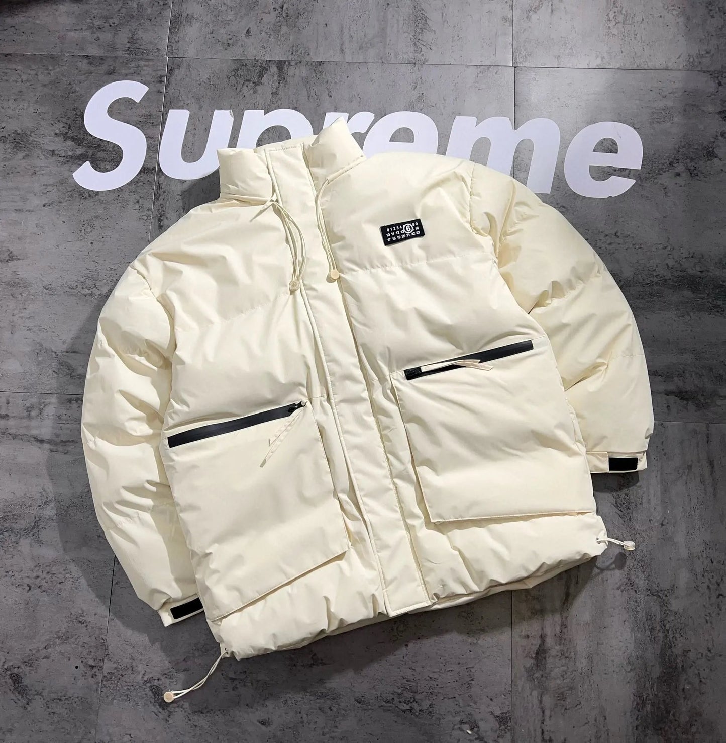 Maison Margiela Supreme Puffer Jacket White