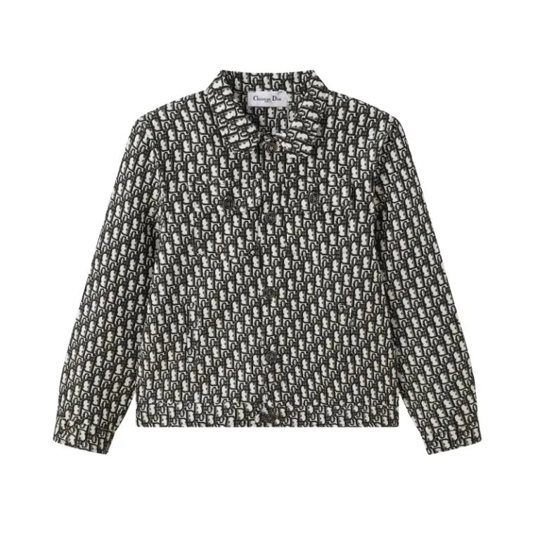 Dior All Over Monogram Jacket White Black
