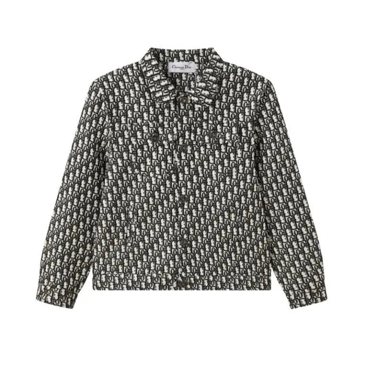 Dior All Over Monogram Jacket White Black