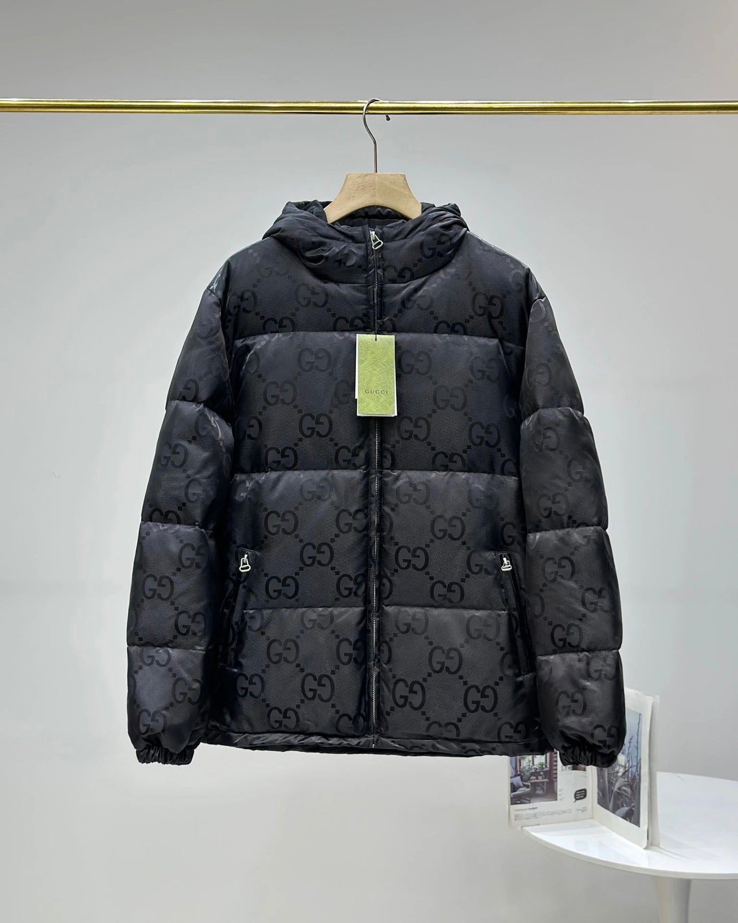 Gucci Monogram Down Puffer Jacket Black