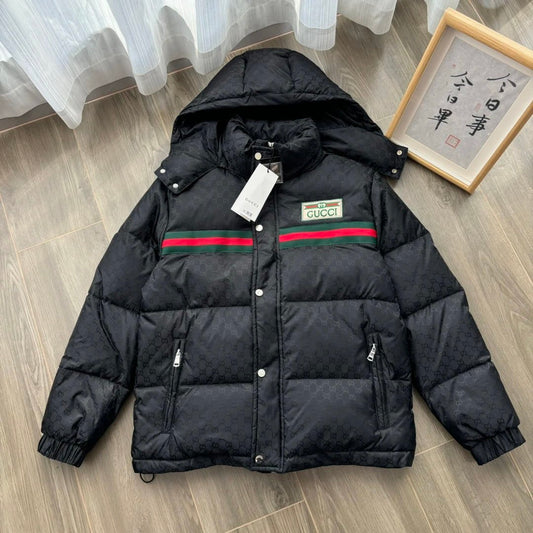 Gucci red line Down Puffer Jacket Black