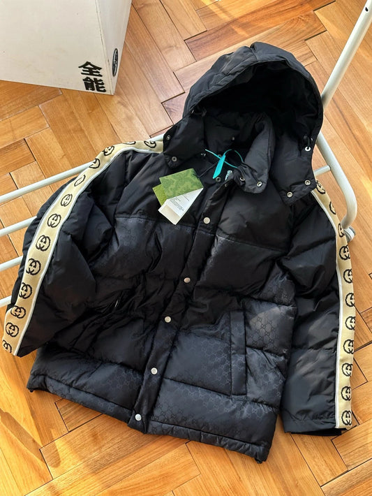 Gucci sleeve print Down Puffer Jacket Black