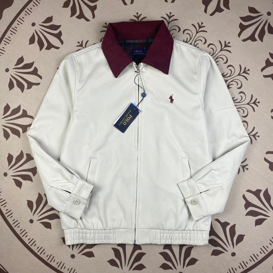 Ralph Lauren neck Jacket White Red