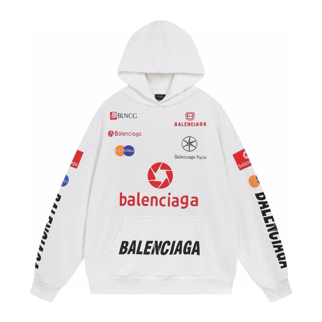 Balenciaga Multi Icon Hoodie White