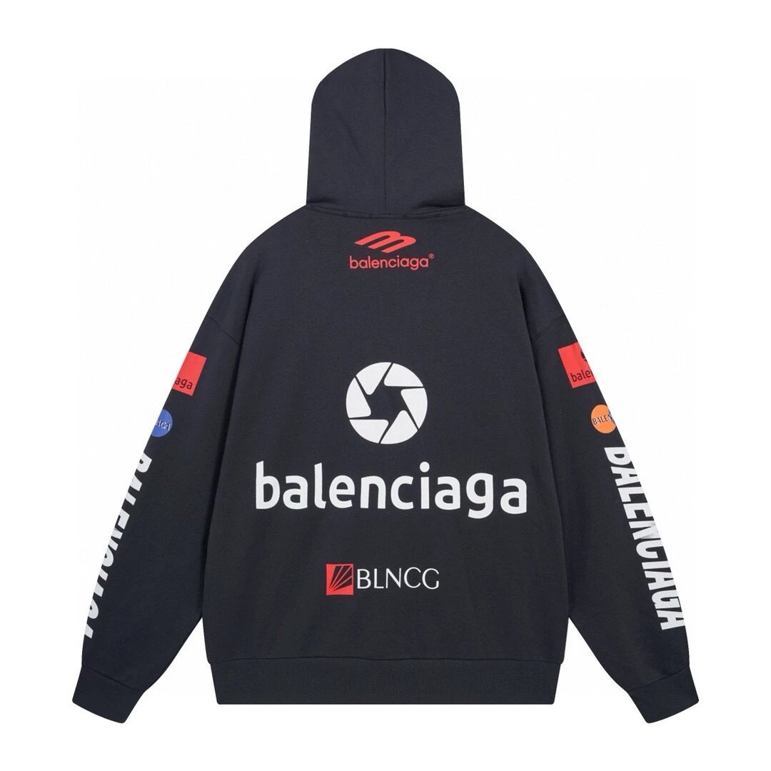 Balenciaga Multi Icon Hoodie Black