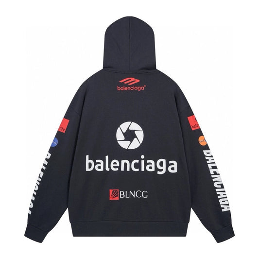 Balenciaga Multi Icon Hoodie Black